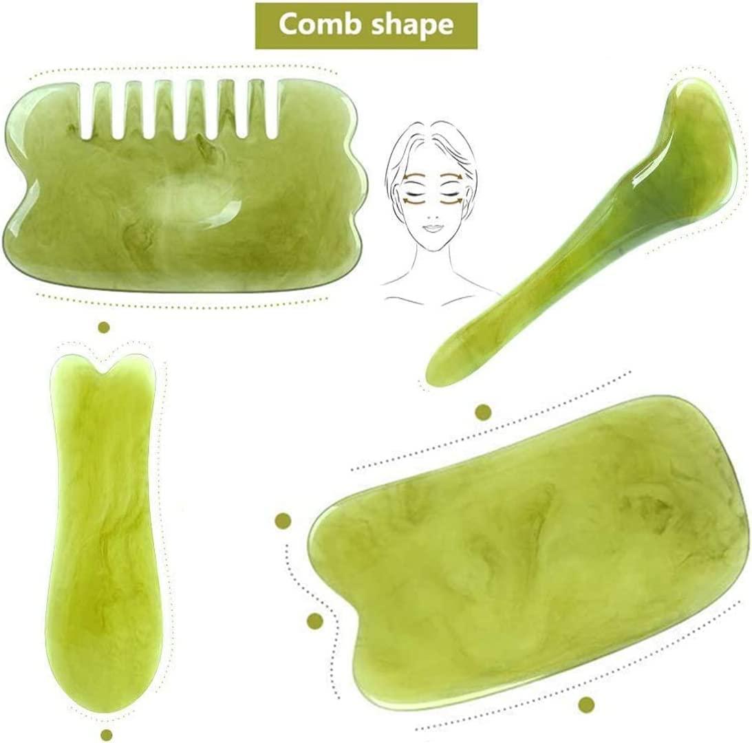 WXHN WXHN 7 Pieces Gua Sha Scraping Massage Tool, Gua Sha Scraping Massage Tool Massage Board for Face Neck Arm Body Legs Back