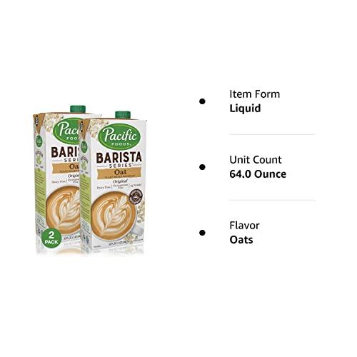 Pacific Natural Foods Pacific Foods Barista Series Oat Milk, 32 Ounce (Pack of 2)