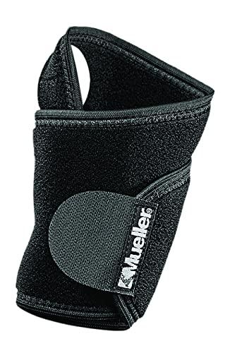 MUELLER MUELLER Sports Medicine Adjustable Wrist Support, Wrist Pain Relief Support for Men and Women, Ideal for Carpal Tunnel, Tendinitis, Arthritis, Black, One Size