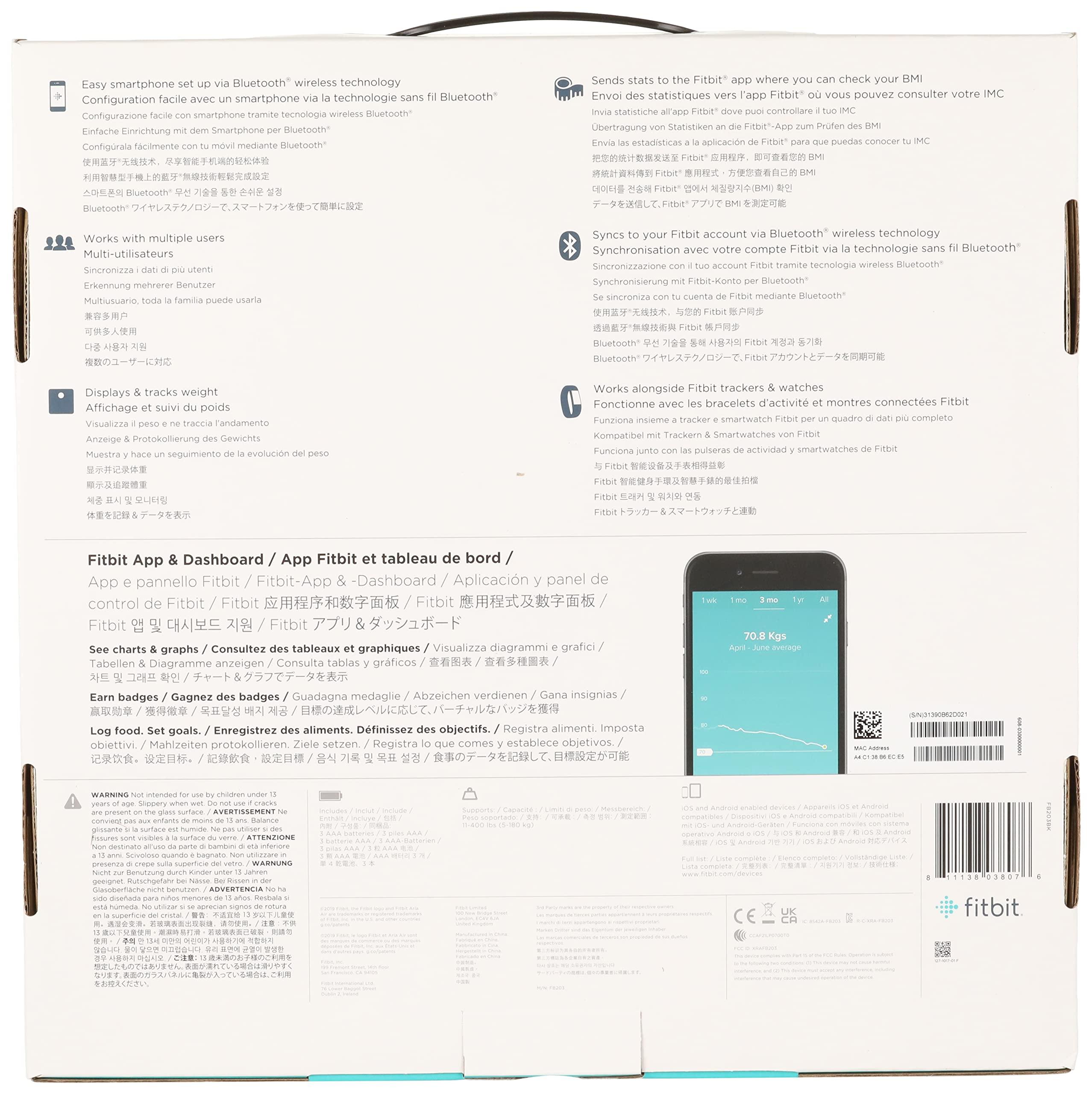 Fitbit Fitbit Aria Air Smart Scale, Black