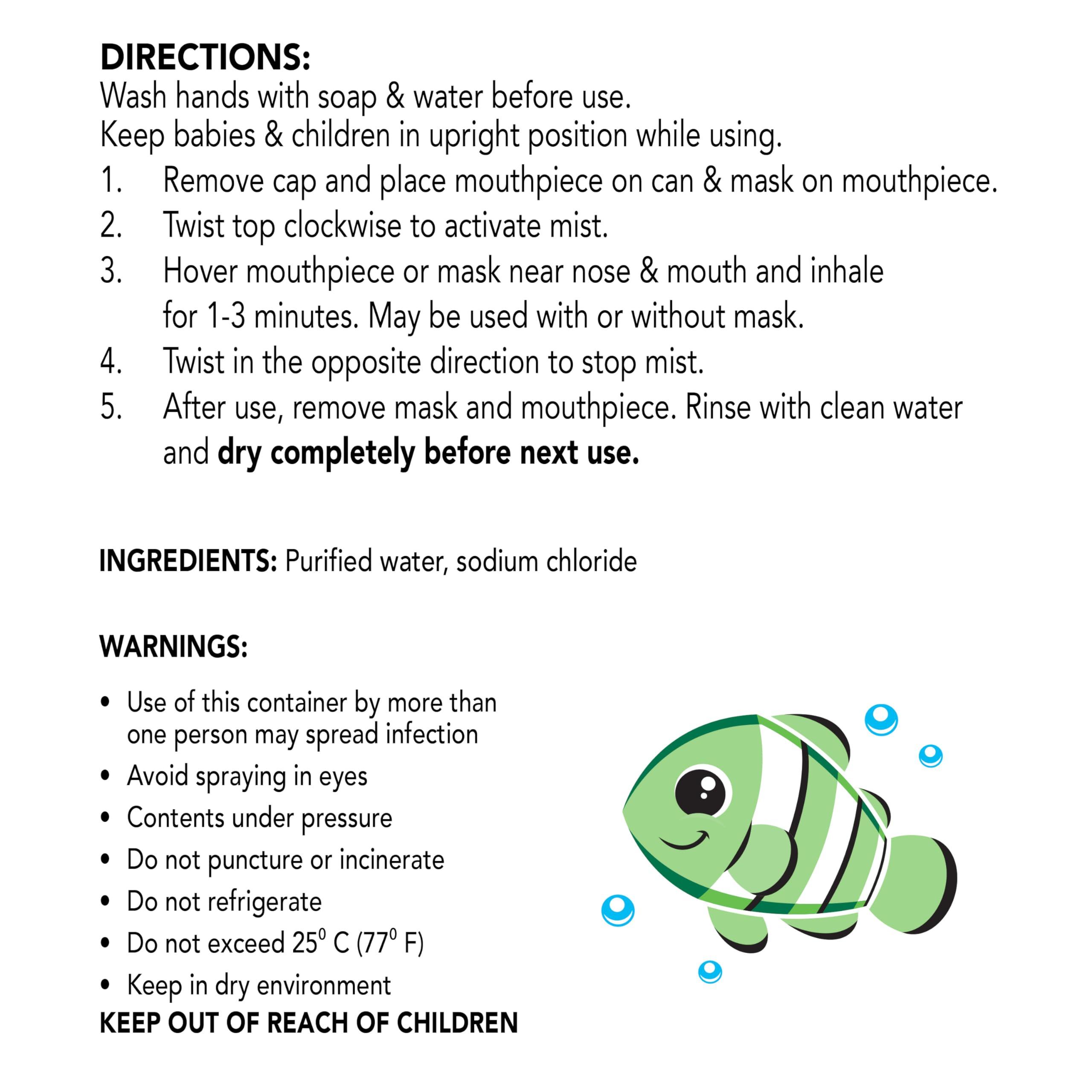 Vicks Vicks Sinex Kids Saline Easy Mist, Drug Free Saline, Ages 1 Month+, Gently Clears and Soothes Everyday Stuffy Noses, Safe for Daily Use, 1.7 OZ