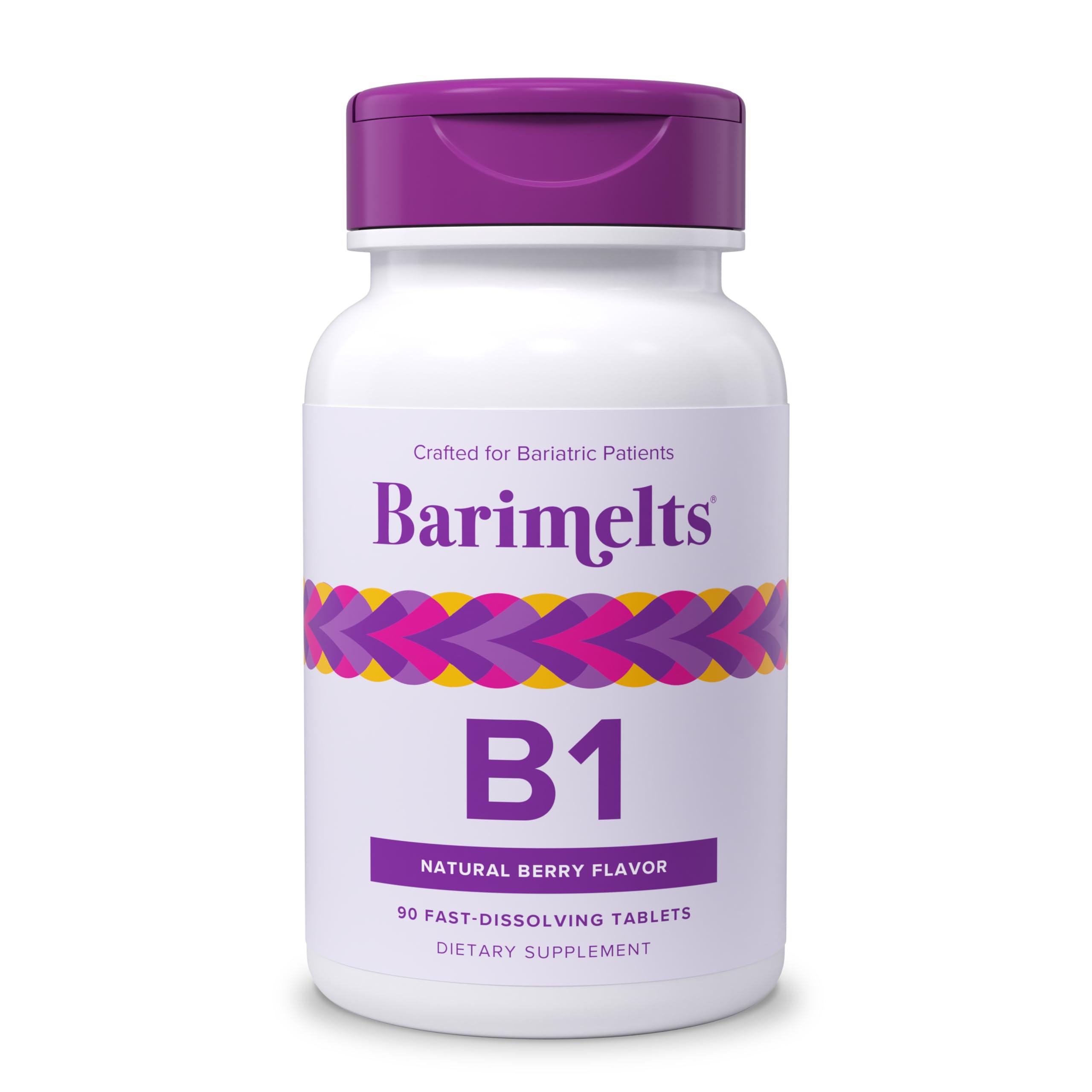 BariMelts Barimelts Vitamin B1-90 Fast-Dissolving Tablets (3-Month Supply) - Sugar-Free Bariatric Vitamins for Women, Natural Berry Flavor