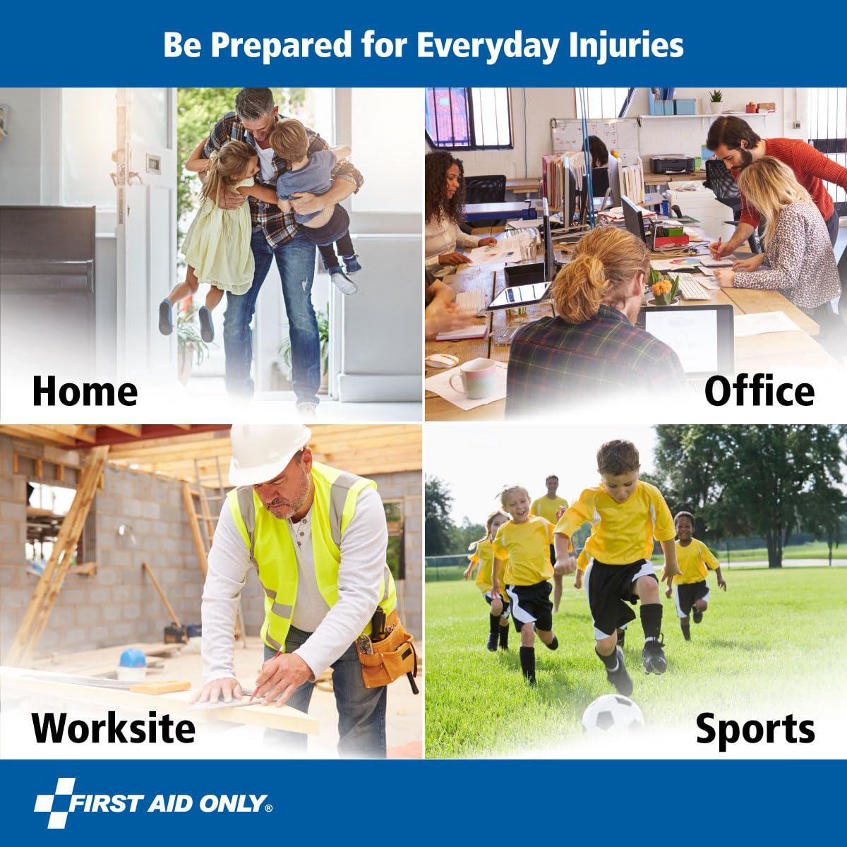 First Aid Only First Aid Only 91248 OSHA-Compliant First Aid Kit, All-Purpose 50-Person Emergency First Aid Kit for Business, Worksite, Home, and Car, 260 Pieces