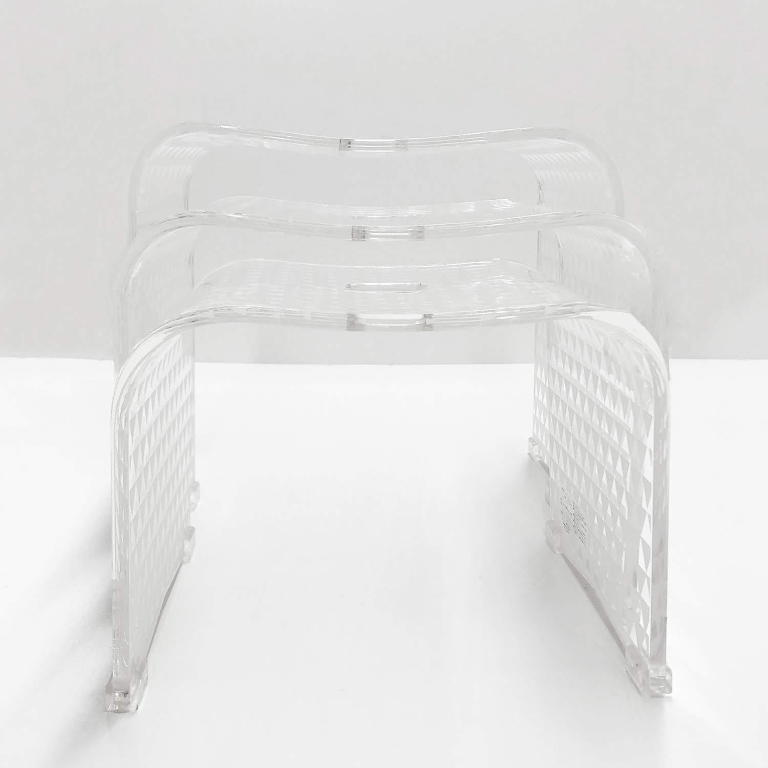 (Senko) Senko 87692 Triangle Bath Chair, Bath Chair, Height Approx. 13.8 inches (35 cm), White, Approx. W 16.9 x D 10.2 x H 13.8 inches (43 x 26 x 35 cm)