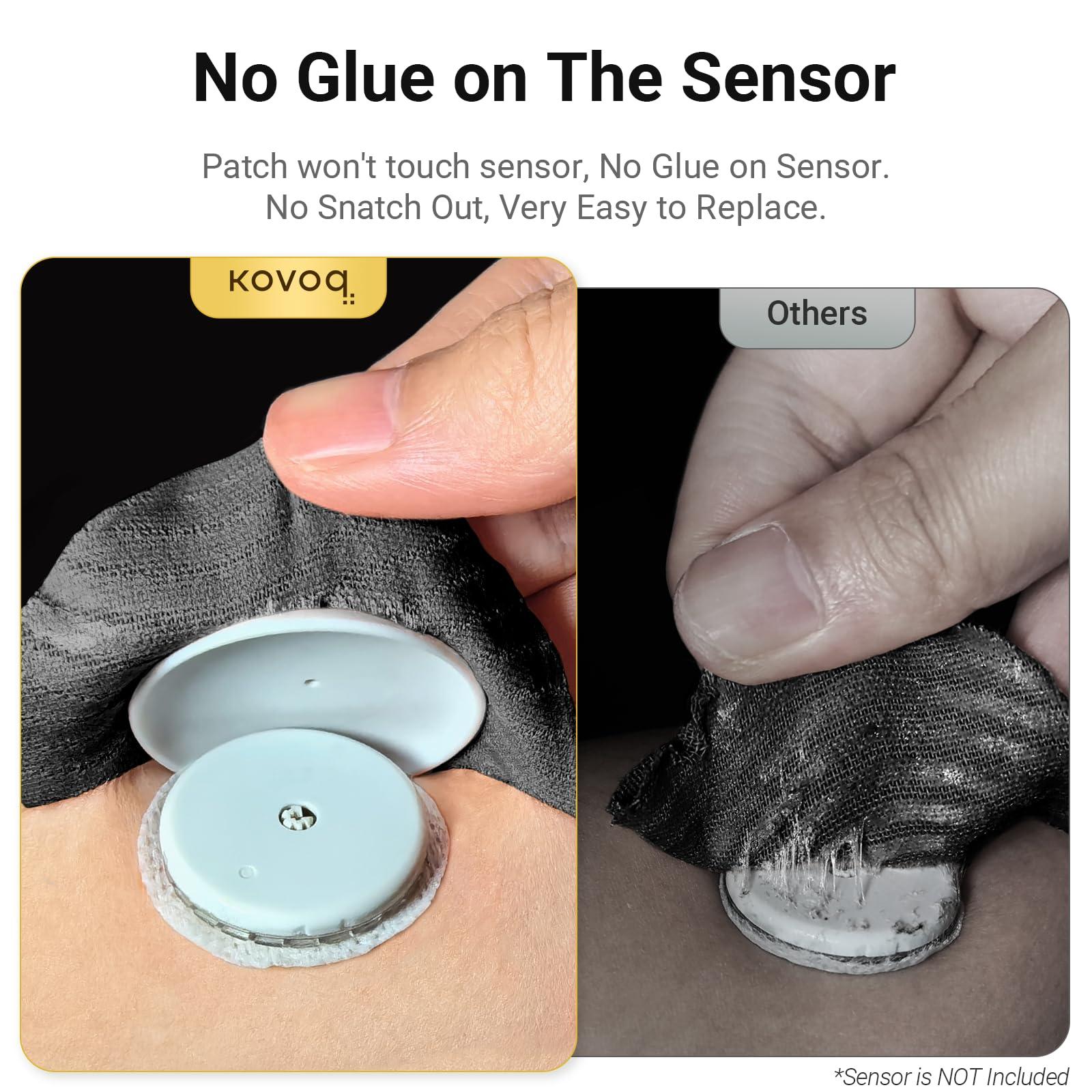 Kovoq 25PCS Sensor Covers for Freestyle Libre 2, Waterproof Hard shell Cover,No Glue on Sensor,1-Hand Patching/Removing, Adhesive Patches,CGM Over patch,Freestyle Libre 14 Day Sensor Patches