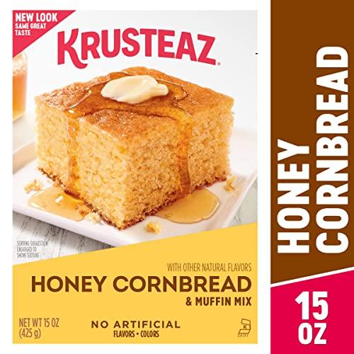 Krusteaz Krusteaz Honey Cornbread and Muffin Mix, 15 Ounce (Pack of 8)