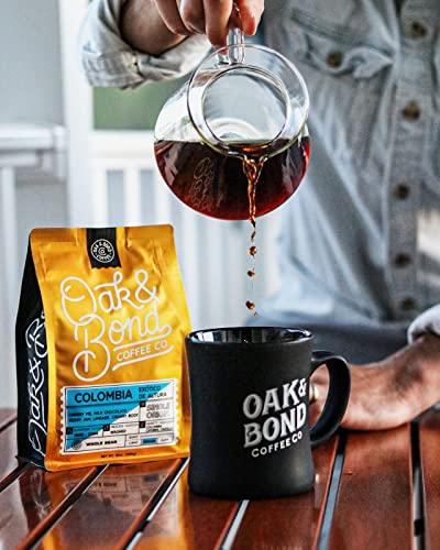 OAK & BOND Oak & Bond Coffee Co. Colombia Single Origin Coffee, Medium Roast, 100% Arabica, Whole Bean -12 oz. Bag