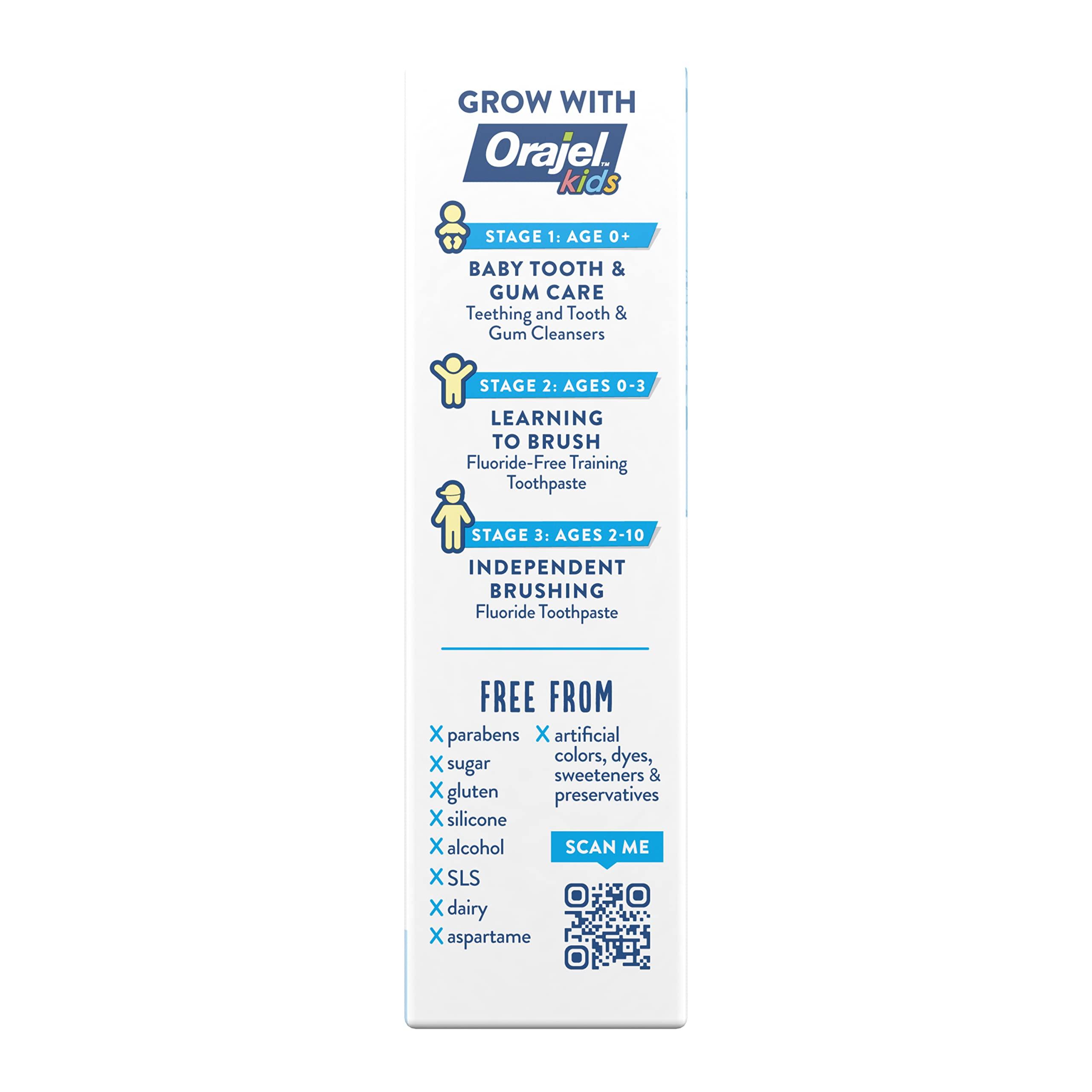 Orajel Orajel Kids CoComelon Training Toothpaste Fluoride-Free; #1 Pediatrician Recommended Fluoride-Free Toothpaste*, 1.5oz Tube (Pack of 2)