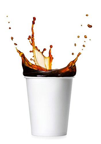 EcoQuality EcoQuality 10 oz White Hot Drink Paper Cups with White Dome Lids - 250 Count - Disposable Paper Coffee Cups perfect for Tea, Latte's, Coffee Shops, Restaurant Grade