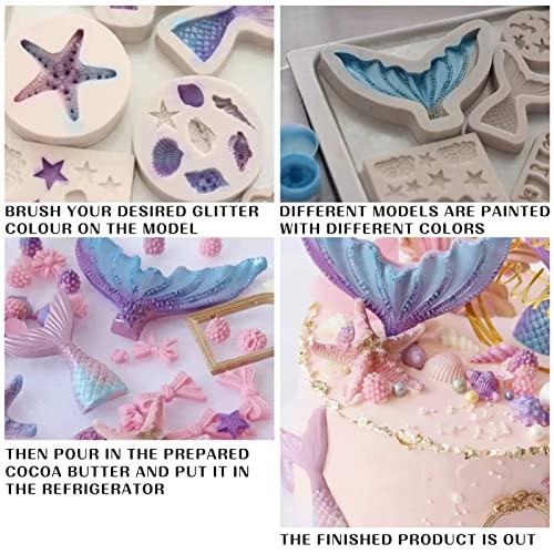 E-Kongton E-Kongton Edible Glitter for Drinks: Luster Dust Set 8 Colors, Cakes Decorating, Strawberries, Fondant, Gum Paste.Luster Dust Edible Set for Baking Decoration(3gram each bottle)