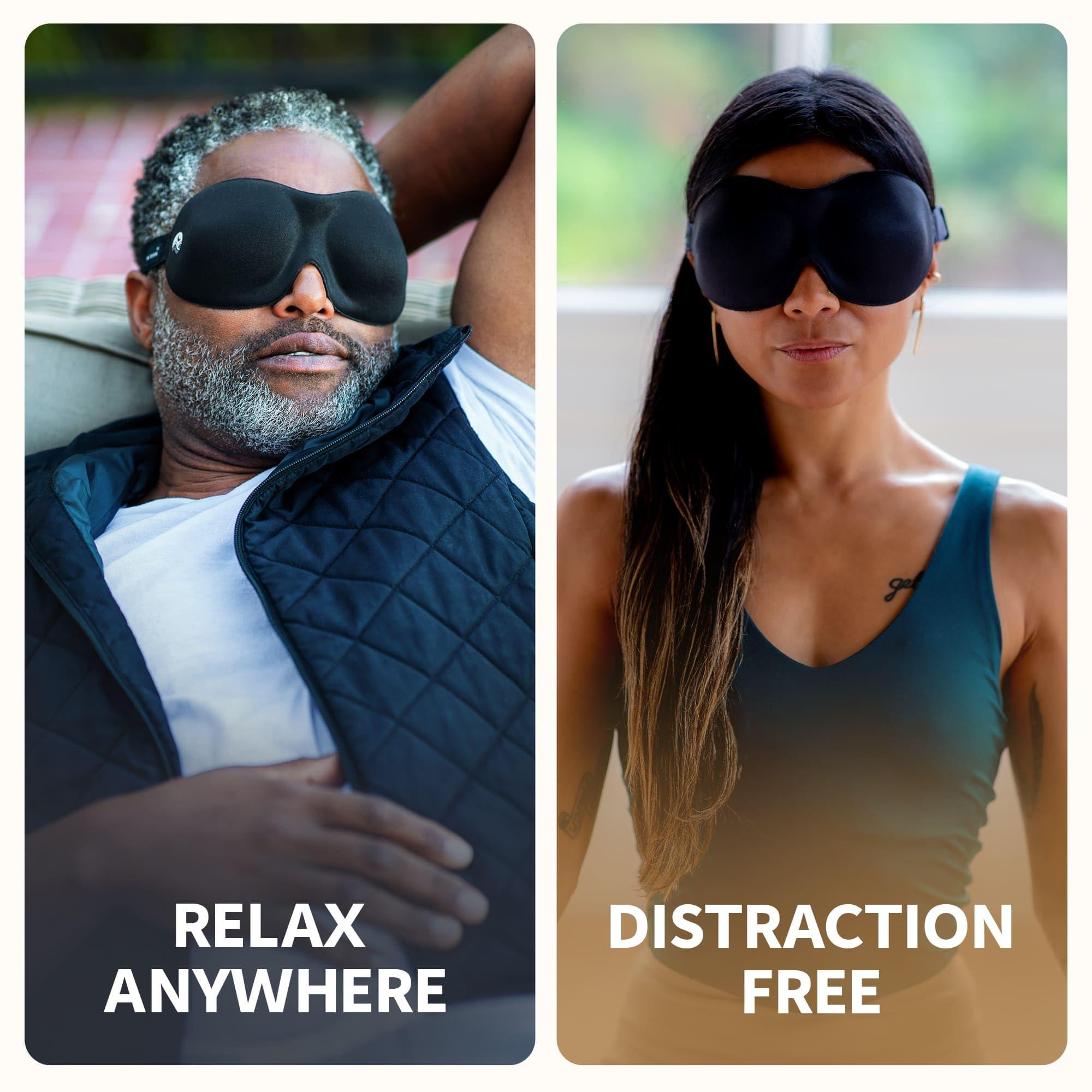 Nidra Nidra Sleep Mask for Men Women, Purple 3D Blackout Sleeping Mask, Contoured Mask for Lash Extensions, Side Sleepers Eye Cover, Zero Eye Pressure, Travel Eye Shades, Night Blindfolded for Deep Sleep