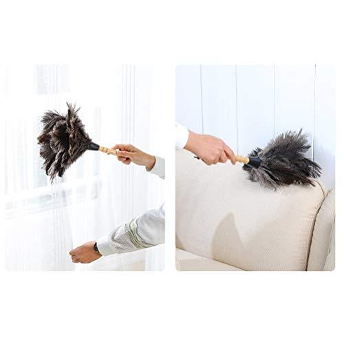 Roexboz Roexboz Feather Duster Washable Soft Duster Antistatic Animal Feather Brush Natural Ostrich Feathers with Long Wooden Handle Feather Duster for House car