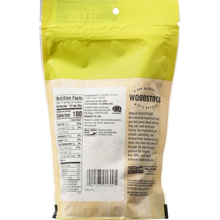 Woodstock Woodstock Foods Organic Hulled And Unsalted Sunflower Seeds, 12 oz
