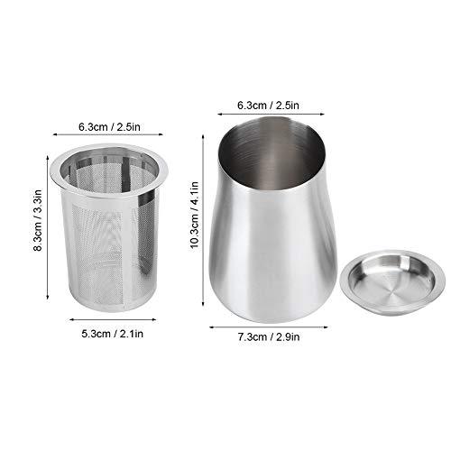 TOPINCN 304 Stainless Steel Dredge Coffee Powder Sifter Sieve Filter Container Coffee Making Accessory(Silver)