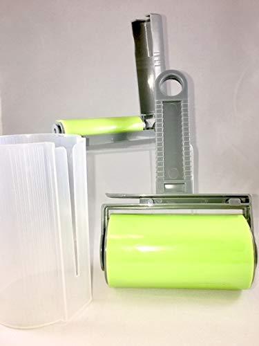 GARDWEN Best Sticky Original Gel Lint Roller Cleaner and Pet Hair Remover, Washable and Reusable, Set of Two For Clothes, Dog Hair, and Car Seats, Green