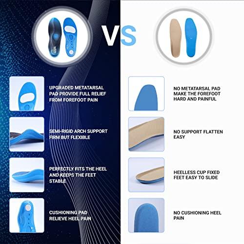 PCSsole PCSsole Plantar Fasciitis Orthotic Insoles-210+lbs Heavy Duty Arch Support Pain Relief Inserts for Flat Feet-High Arch-Heel Pain-Pronation-Metatarsal Support-Shock Absorption Women/Men(31-32cm)