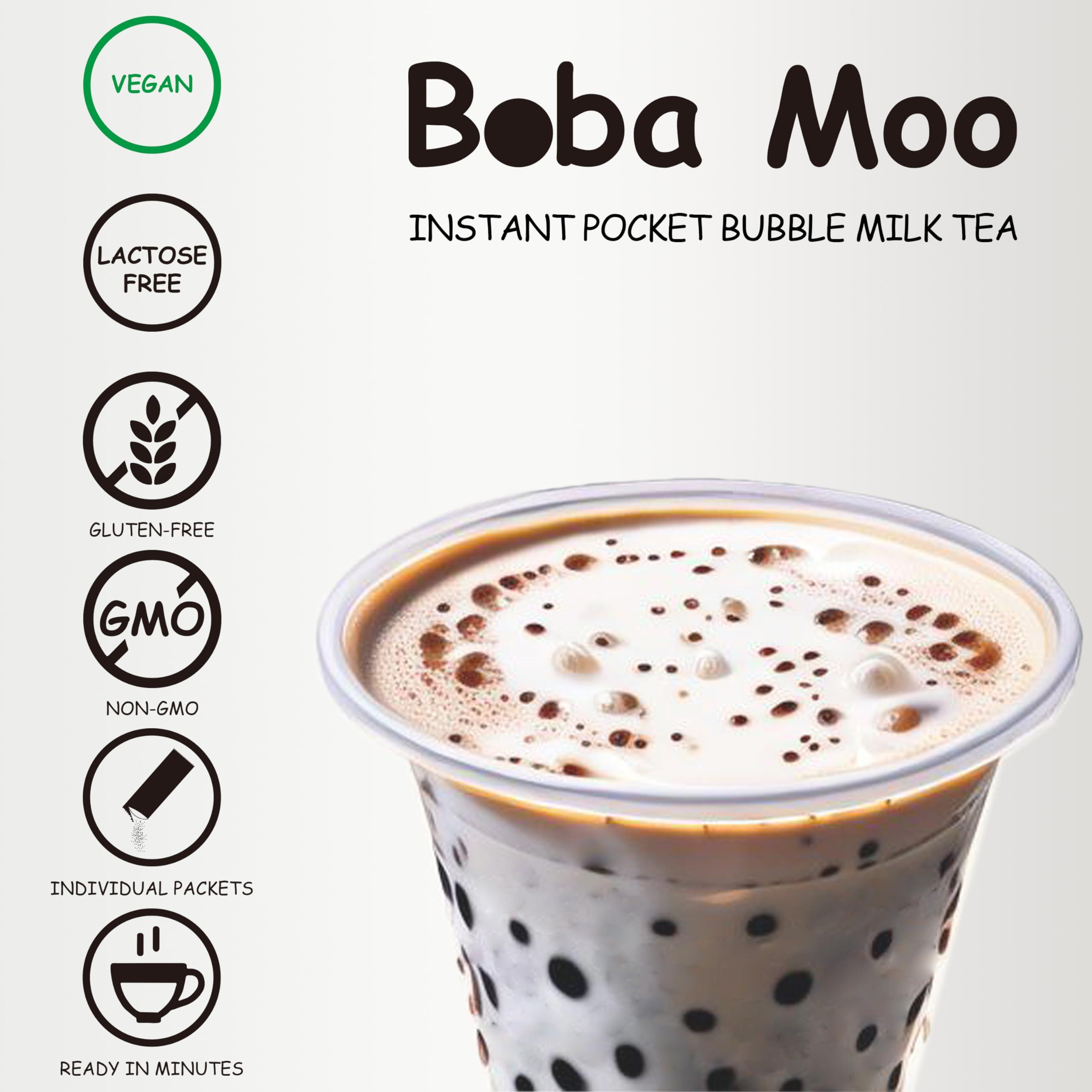 Boba Moo Boba Moo Premium Boba Tea Kit With Taro Milk Tea Flavor - Only 10,000 Kits Yearly, Small Batch Bubble Tea Kit With Exceptional Taste & Chewiness, Vegan, Lactose-Free, 6 Servings