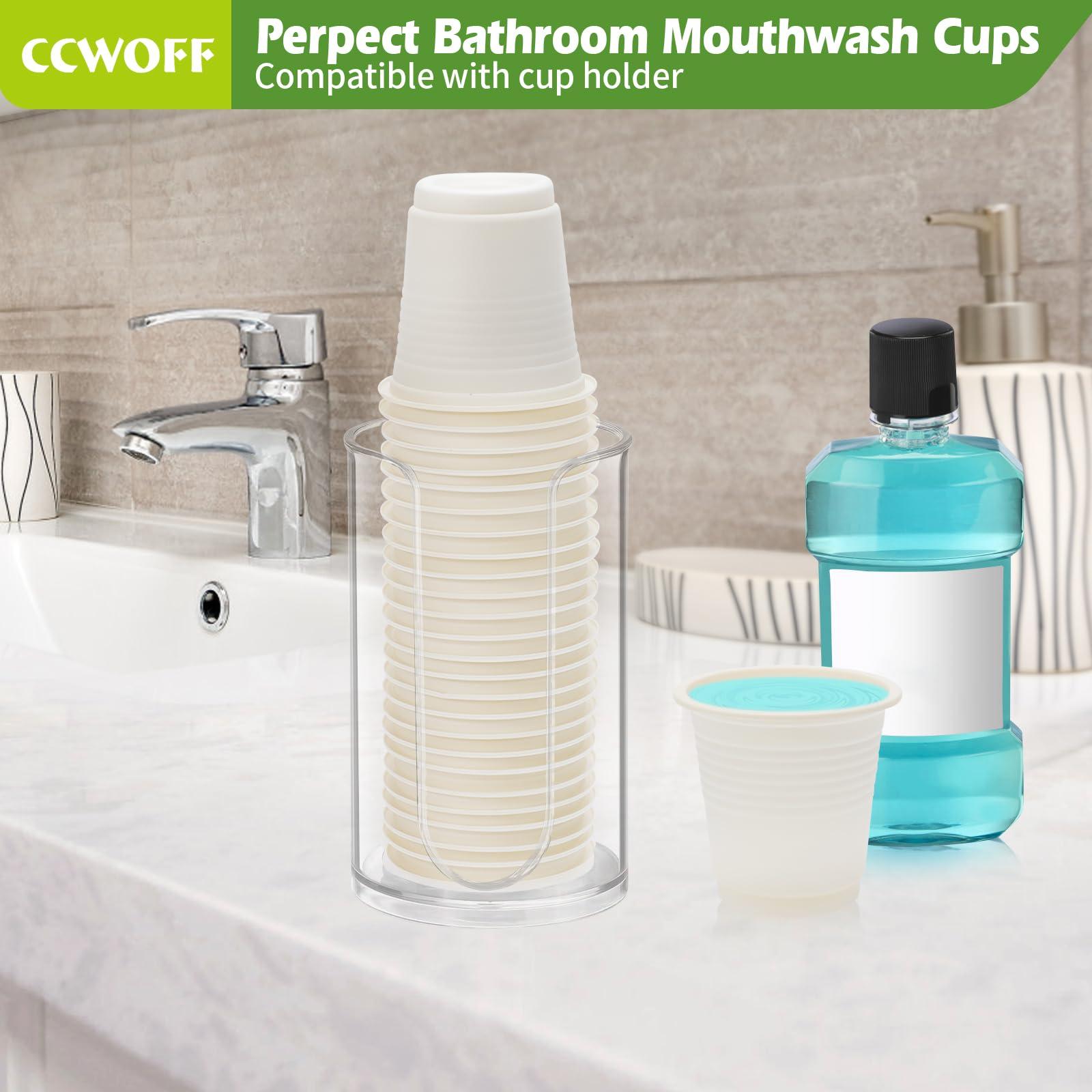 CCWOFF CCWOFF 3 oz Bathroom Cups 100% Compostable Cups Biodegradable Eco Friendly Cups Mouthwash Cups for Rinsing Mouth Shot Cups Disposable for Tasting (50 Pack)