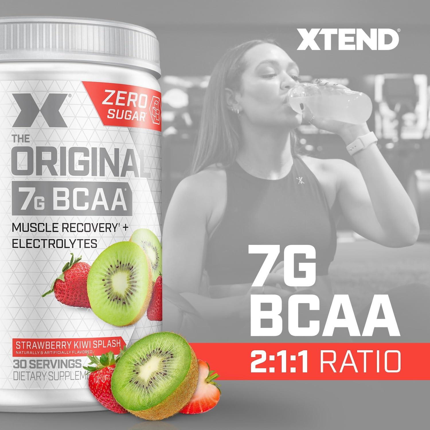 Xtend Xtend XTEND Original BCAA Powder 7g BCAA and 2.5g L-Glutamine, Sugar Free Post Workout Muscle Recovery Drink with Amino Acids for Men & Women, 30 Servings