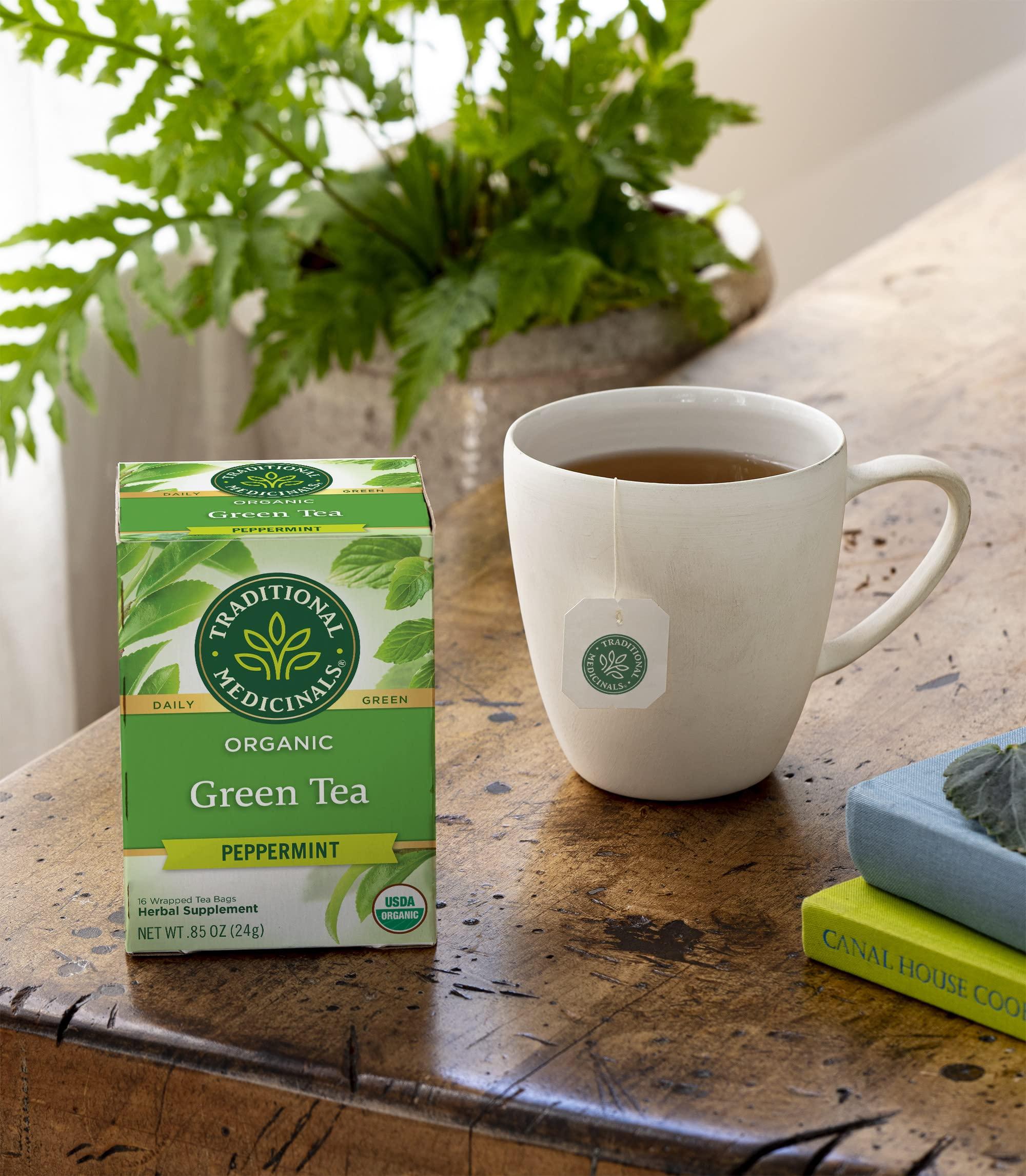 Traditional Medicinals Traditional Medicinals, Tea Green Peppermint Organic, 16 Count