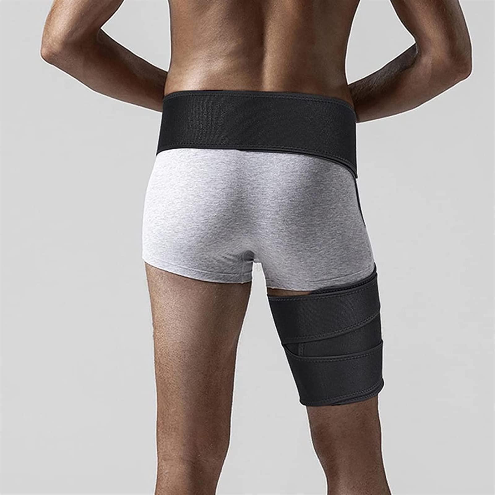 HIIGH HIIGH Hip Brace Sciatica Pain Relief Brace Thigh Hamstring Compression Support Wrap Stabilizer for Groin Hip Flexor SI Joint for Arthritis Bursitis Sciatic Nerve Pain Sciatica Thigh Hamstring