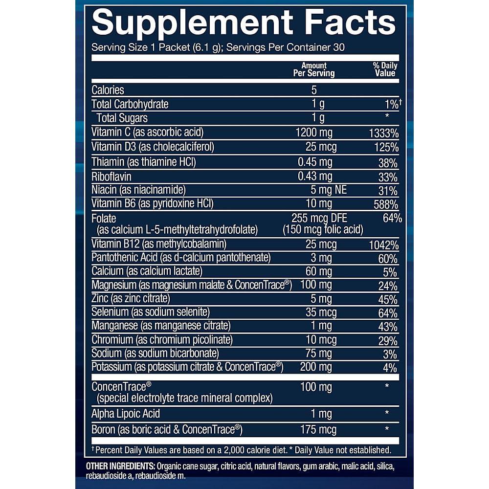 BODYTECH BODYTECH Electrolyte Fizz Packets, Lemon Lime - Supports Energy & Endurance with 1200MG of Vitamin C, On The Go Refreshment (32 Packets)