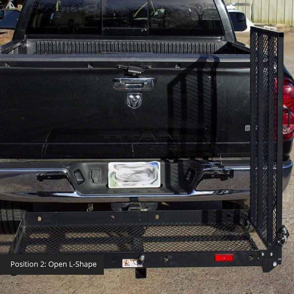 Titan Ramps Titan Ramps Folding Aluminum Scooter and Wheelchair Carrier with Ramp, 400 lb. Weight Capacity Class III or IV 2" Hitch Receiver