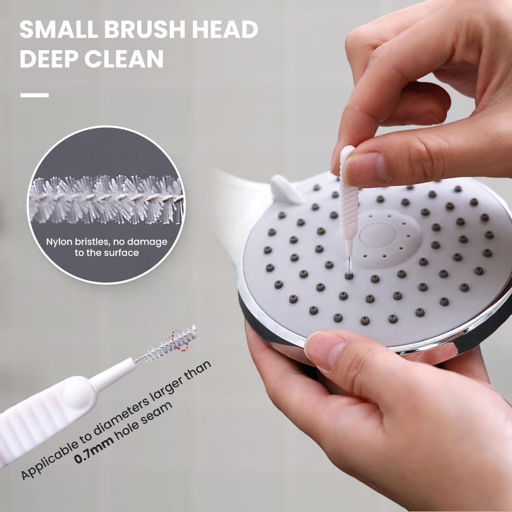 AIIONP Shower Head Cleaning Brush Tool, Gap Hole Anti-Clogging Cleaning Brush, Shower Head Cleaner Brushes Small Hole, Showerhead Cleaning Brushes Picks for Household Bathroom (20 PCS)