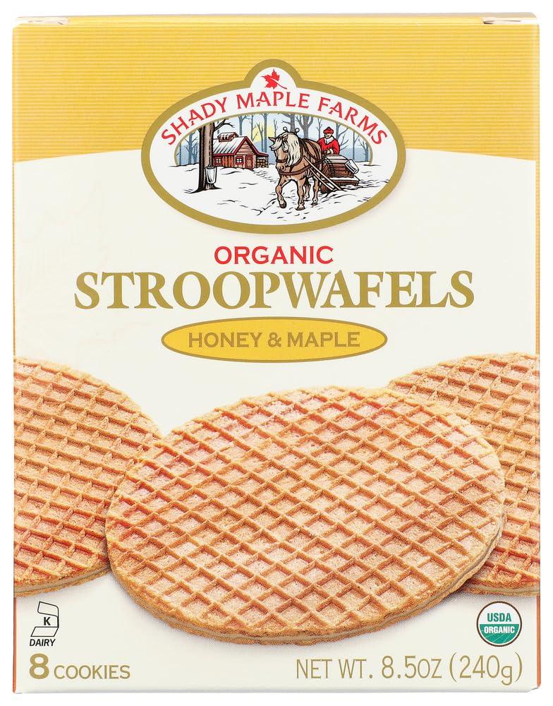 Shady Maple Shady Maple Farms Organic Stroopwafel Cookie-Waffles- Honey and Maple, 8.5-Ounce Box