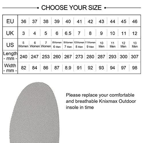 Knixmax Outdoor Knixmax Outdoor Men\'s Memory Foam Insole Plantar Fasciitis Sole Comfort Cushioning Breathable Sneakers Work Boot Replacement Insole Grey 11US