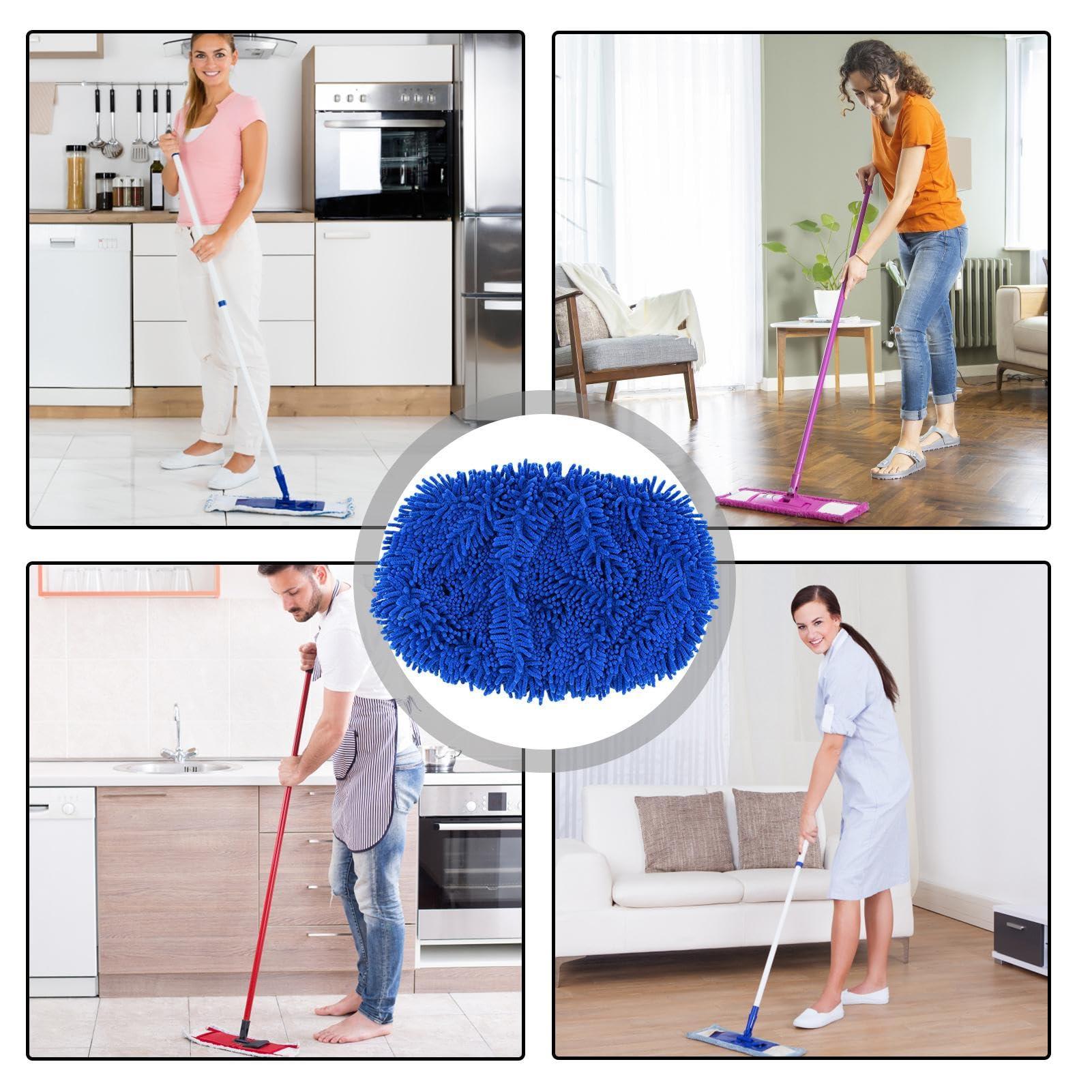 DYOG DYOG Microfiber Mop Cloth, Fiber Wet Dry Cleaning Mop, Magic Strap Steam Mop Pads, Water Absorption Wood Floor Mop, Compatibility Microfiber Cloth Refills, Washable Mop Pads Cloth for Floor Cleaning
