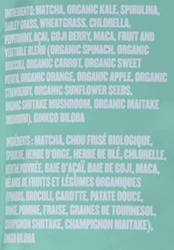 SUBI SUBI Best Green Superfood NOT Flavoured Vegetable and Daily Greens Replacement Raw Ingredients: Matcha, Kale, Barley Grass, Spirulina, Acai, Goji Berry + More Morning Energy Booster 40 Day Supply