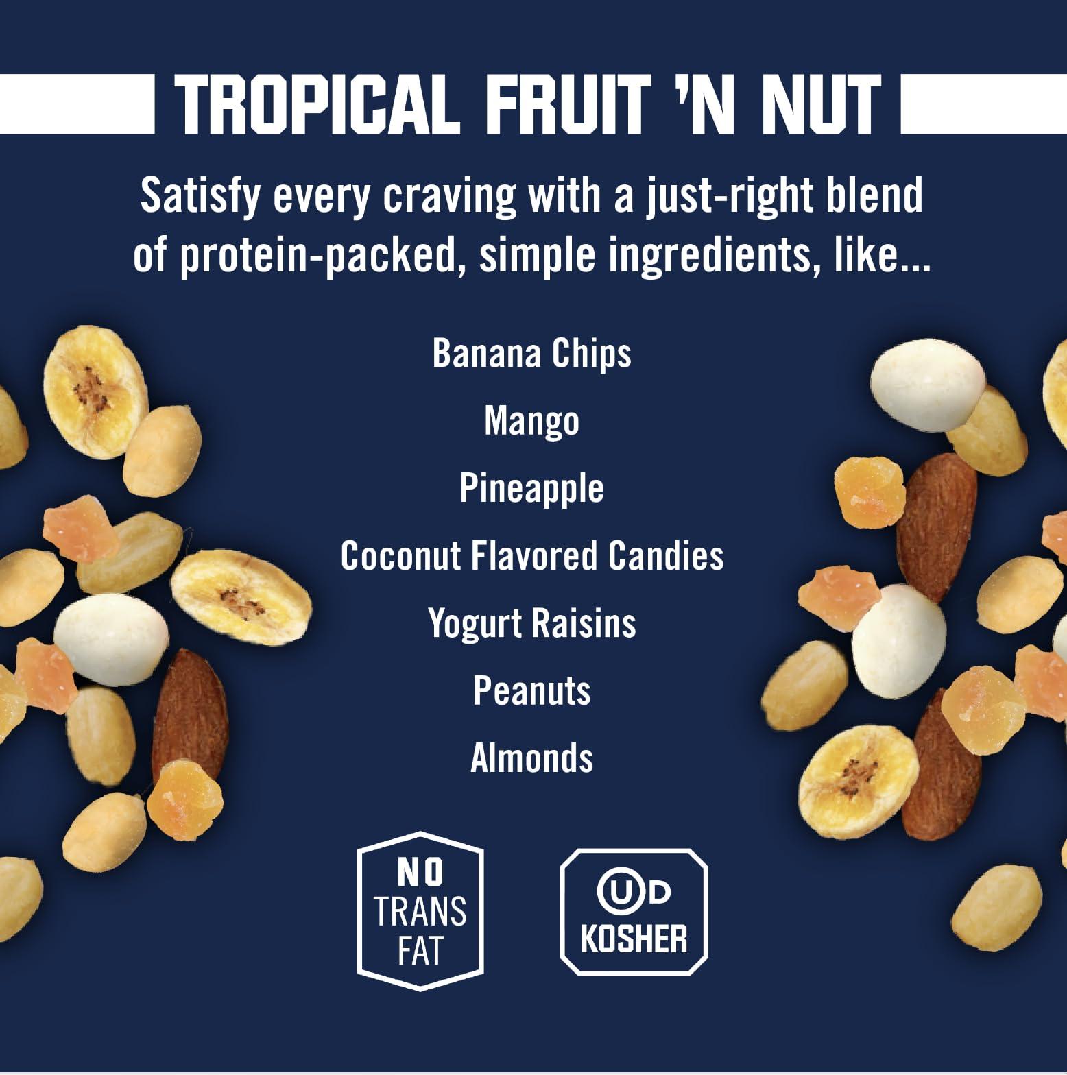 Kar's Kars Nuts Tropical Fruit N Nut Trail Mix, 5.5 oz Snack Mix Bulk Pack of 12, Gluten-Free Snacks