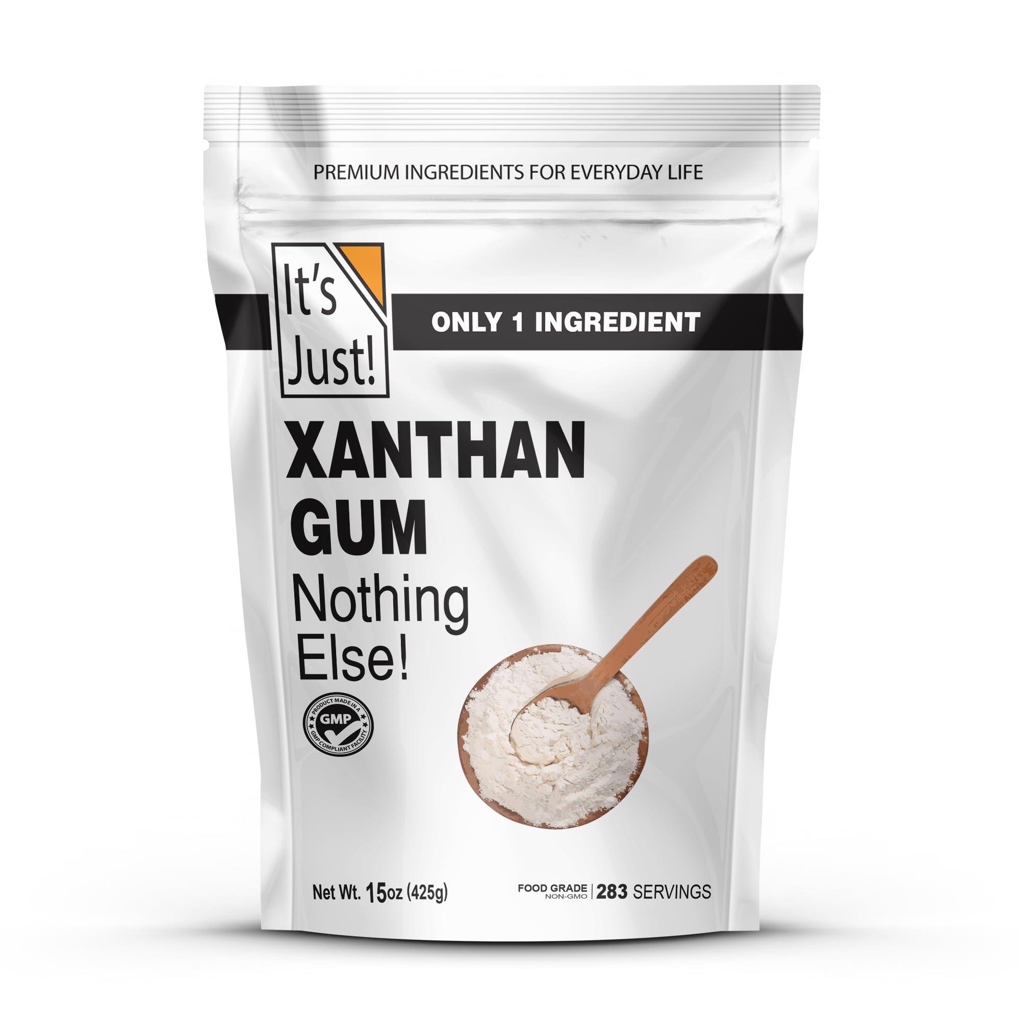 It's Just! It's Just - Xanthan Gum, 15oz, Keto Baking, Non-GMO, Thickener for Sauces, Soups, Dressings, Packaged in USA