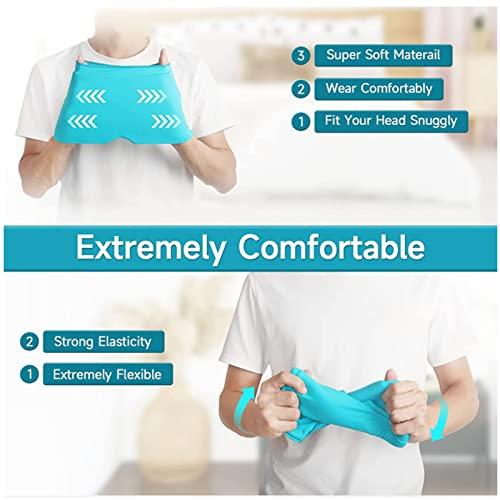 EEUK Headache Hat for Migraine Hot and Cold, Compressed Ice Head Wrap Wearable Strechable & Flexible Cold Hot Therapy for Tension Headache Relief, Puffy Eyes, Sinus & Stress Relief(Color:Purple)