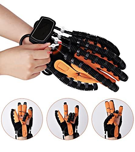 GXXZDN Rehabilitation Robot Gloves Upgrade Hemiplegia Hand Stroke Recovery Equipment with USB Chargeable and Strength Adjustment Stroke Recovery Equipment for Hand Orange (Left Hand L)