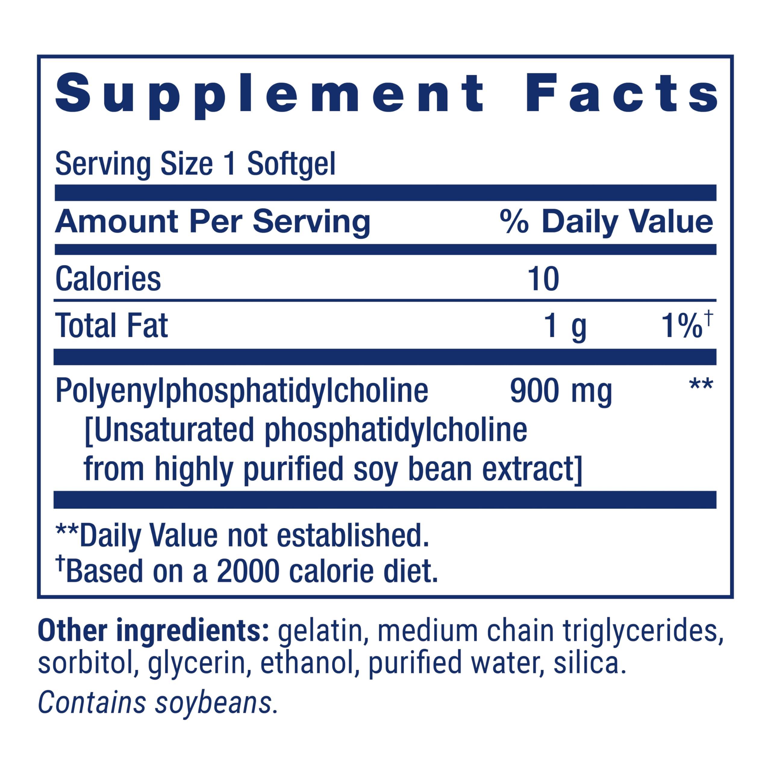 Life Extension Life Extension HepatoPro, polyunsaturated phosphatidylcholine, 900 mg, Supports a Healthy Liver and detoxification, Protects Against oxidative Stress, Gluten-Free, Non-GMO, 60 softgels