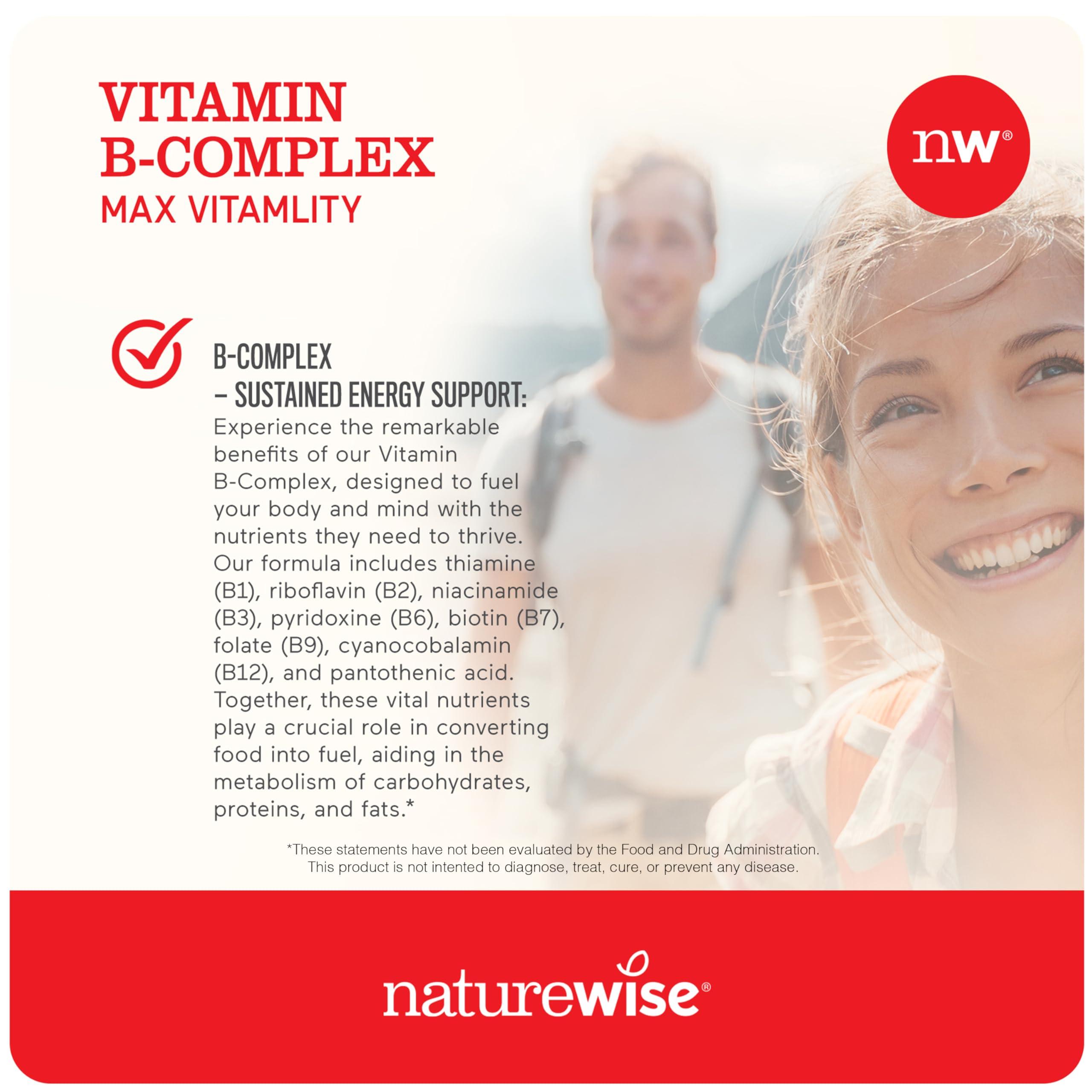 NatureWise NatureWise Vitamin D3 5000iu Healthy Bones Teeth Muscle Immune Support + Vitamin B Complex Cellular Energy Mental Clarity Women Men