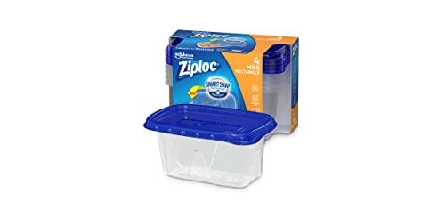 Ziploc Ziploc Container, Medium Rectangle, 1.8 Cups, 4 Count (Pack of 1)