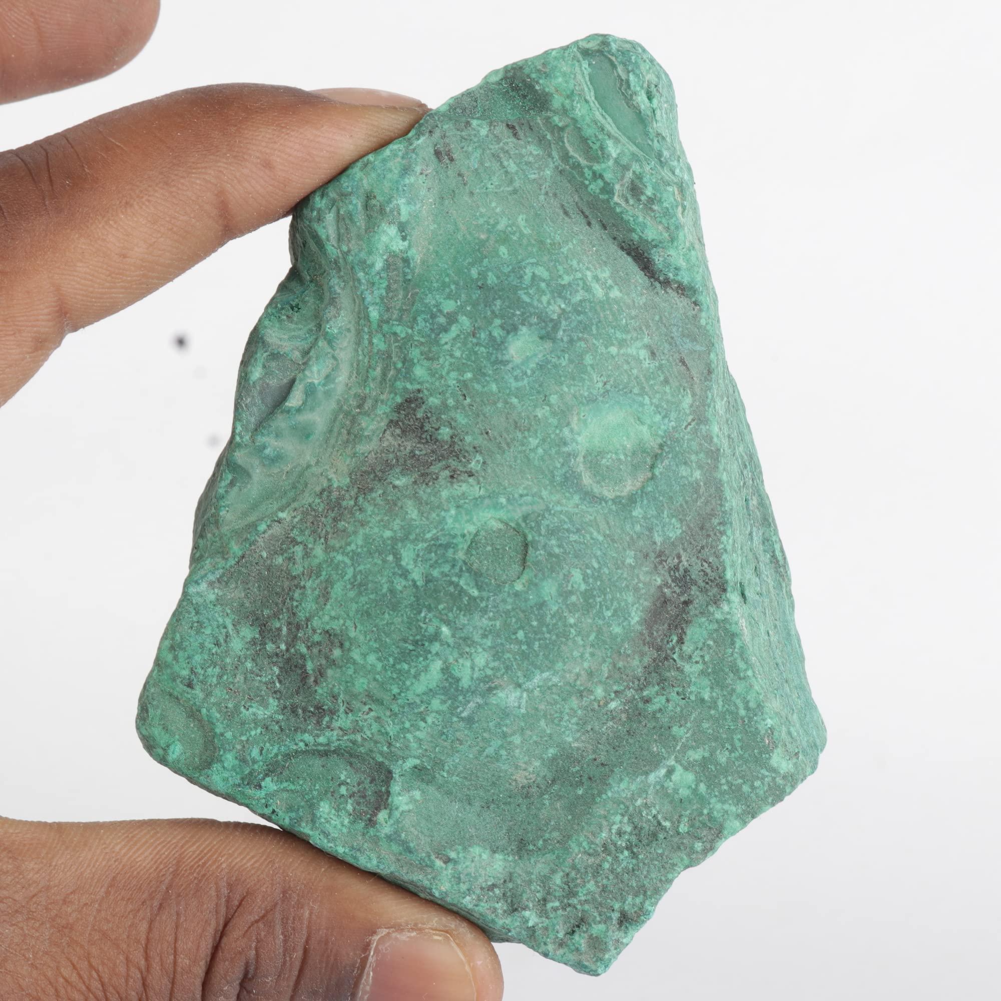 GEMHUB GEMHUB Loose Green Malachite Gemstone Grade AAAA Rough Gem 2002.50 Ct Certified for Wicca & Reiki Crystal Healing Stone…