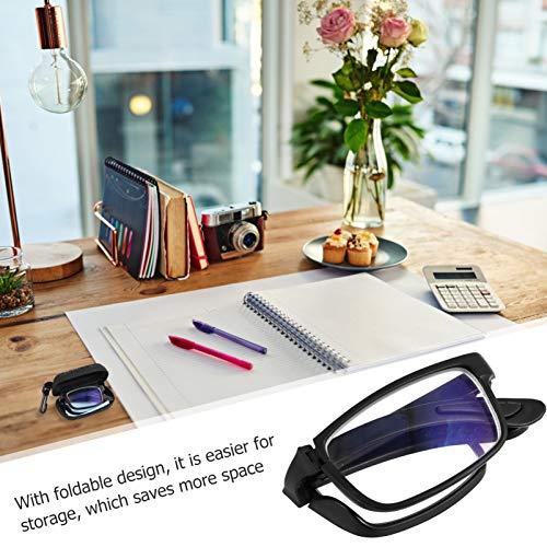 EXCEART EXCEART - 2.0 Nearsighted Glasses Folding Reading Glasses Black Myopia Glasses Long Distance Eyeglasses with Portable Case
