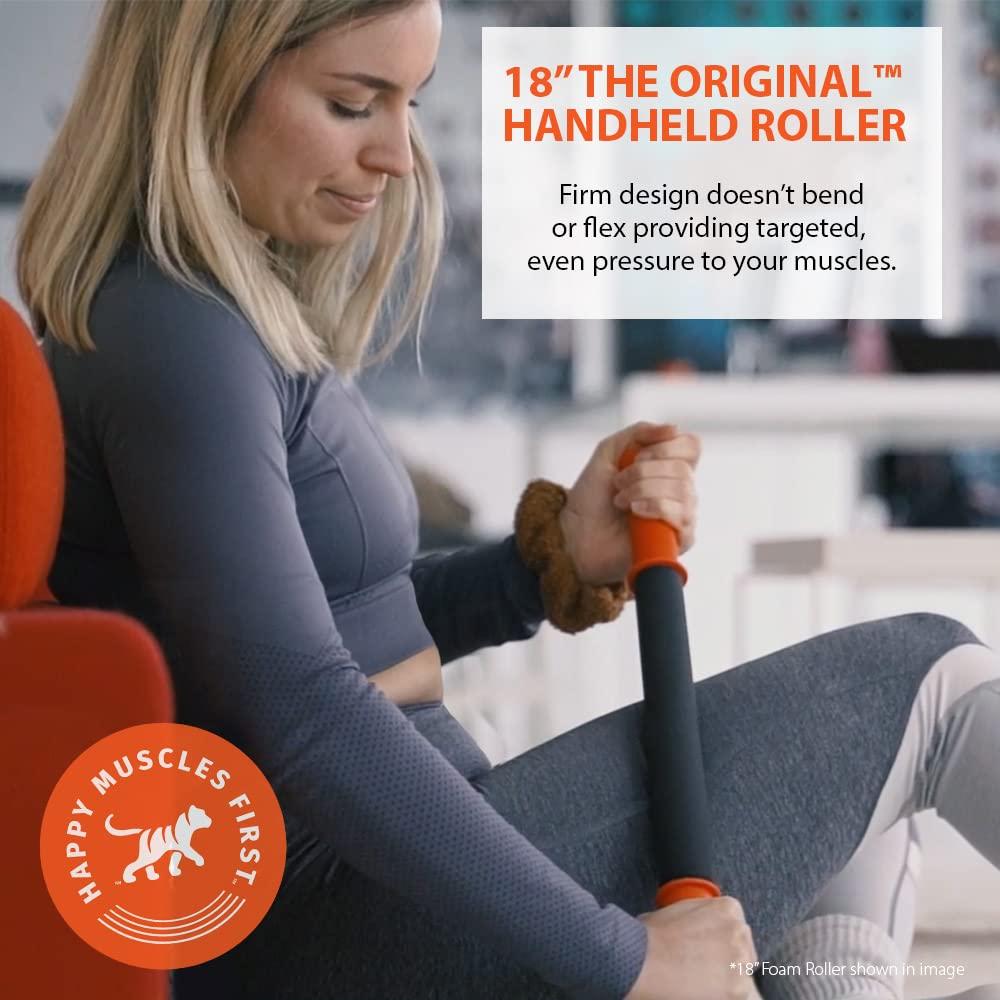 Tiger Tail Tiger Tail 18in Massage Stick Portable Roller, Handheld, Deep Tissue Foam Roller, Body Massage and Myofascial Release Tool for Legs, Neck, Calves, Thighs, Shins & Back, The Original 18, Made in USA