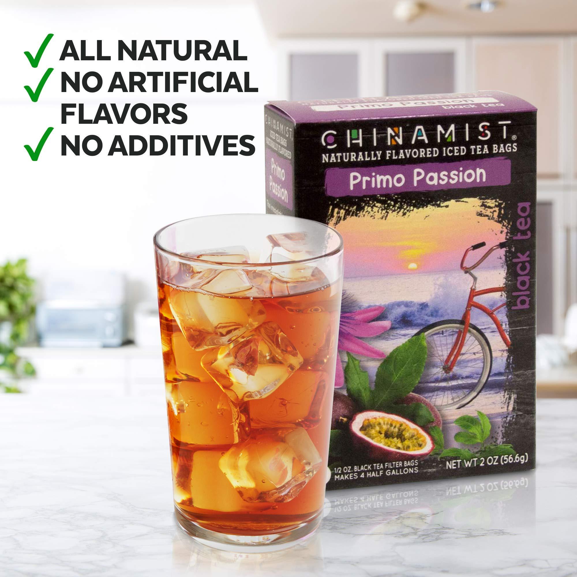 China Mist Iced Tea China Mist Iced Tea Primo Passion Black Tea Infusion Refreshing and Delicious Each Tea Bag Yields 1/2 Gallon 4 bags.