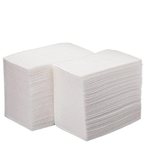 eDayDeal HomeGoods Disposable Guest Towels 200 Pack - White Napkins for Guest Bathroom, Heavy Duty Disposable Hand Towels, Ultra Absorbent Linen Feel Paper Napkins for Bathroom, Parties and Events