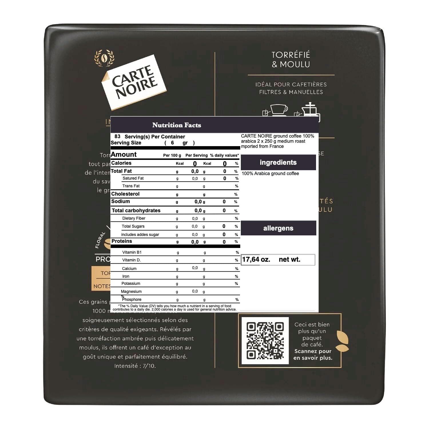 Carte Noire Carte Noire Ground Coffee, 8.8-Ounce Packages (Pack of 2)