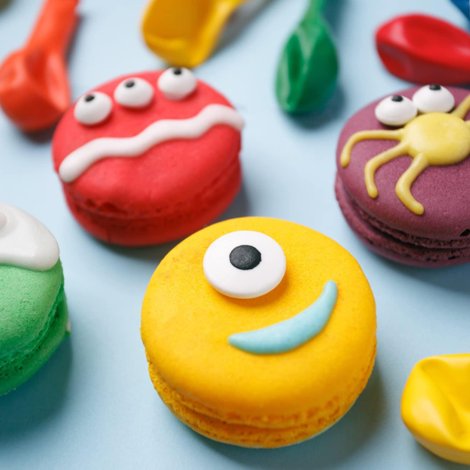 EPHVODI Candy Eyes for Decorating 7mm 1cm Edible Eyes for Cupcakes Cake Eyeballs Edible Googly Eyes Dessert Sprinkles Halloween Christmas Cupcakes Decoration