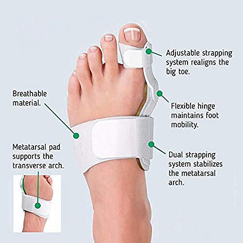 Extreme Fit Extreme Fit Orthopedic Bunion Corrector for Women and Men (2-Pack) – Adjustable, Soft-Comfort Hammer Toe Straightener Hammer Toe Corrector for Women and Men – Breathable, Medical-Grade Bunion Splint