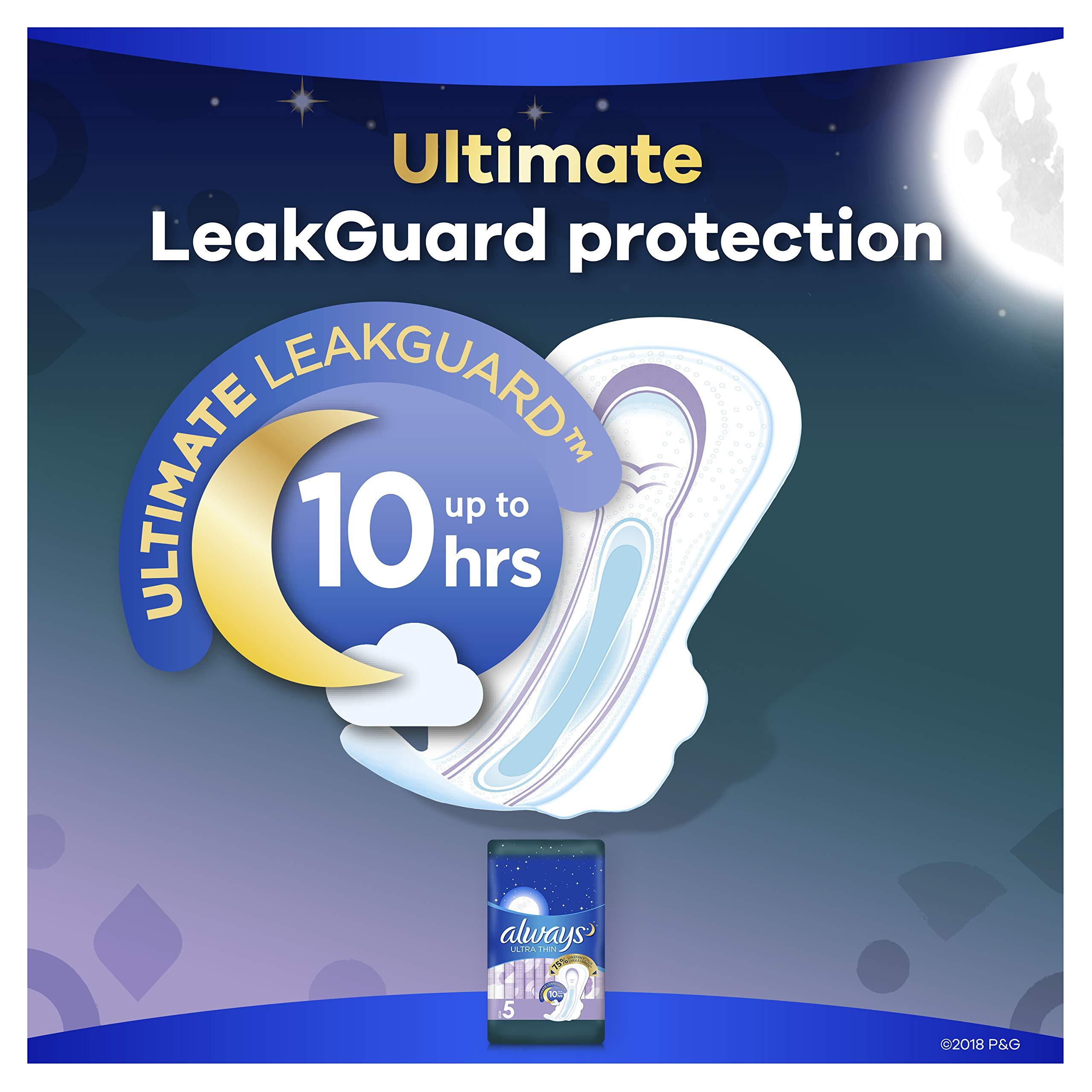 Always Always Pads Size 5 Ultra Thin 12 Count Xtra-Heavy Overnight