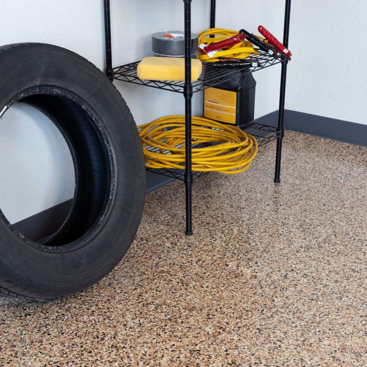 The Original Color Chips The Original Color Chips 1/4\" Decorative Floor Coating Flakes for Epoxy Flooring - Enhances Interior/Exterior Surfaces - for Garages, Basements, Showrooms - Premade Blends (5 Pounds, Cabin Fever)