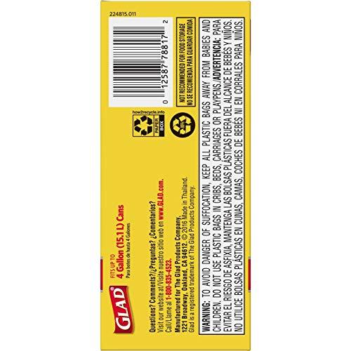 Glad Glad Small Trash Bags - 4 Gallon - 30 Count (Pack of 6)